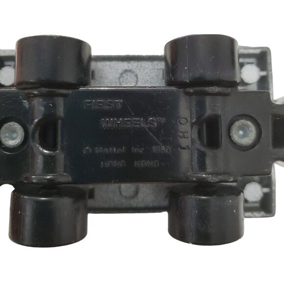 1980 My First Wheels Train Set Diecast 3 Rail Cars Engine Caboose Flat Bed VTG - Picture 10 of 16